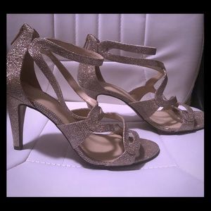 Tan Sparkly Wedding Shoes